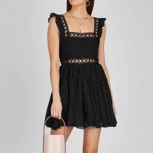 Free People Verona black lace babydoll dress